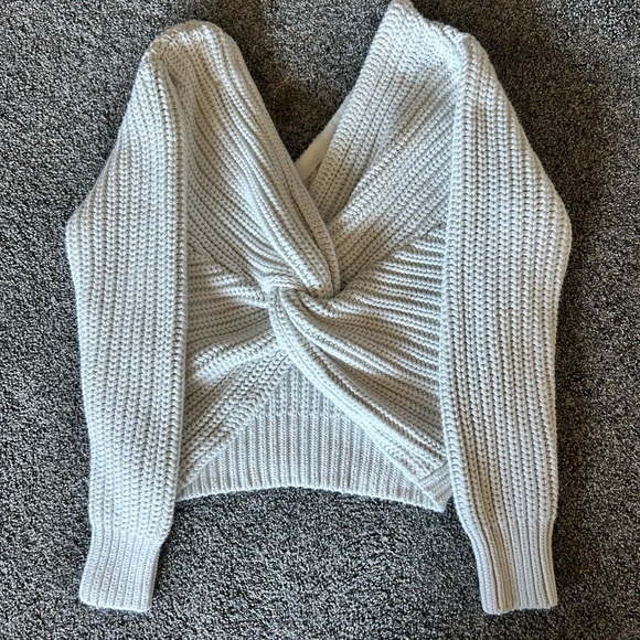 LA HEARTS - Off the shoulder, knotted back knit sweater! - Picture 2 of 3